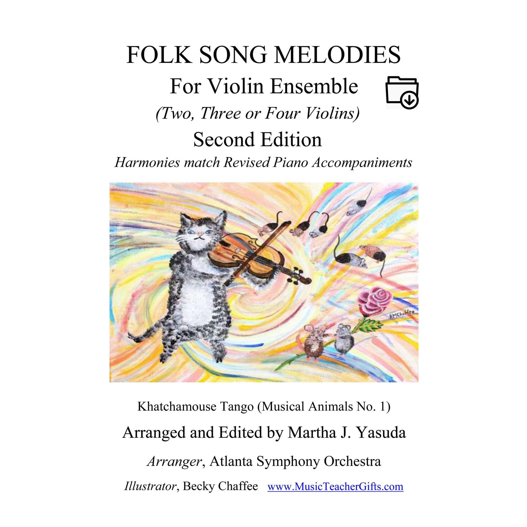 Yasuda, Martha - Folk Song Melodies For Violin Ensemble, 2nd Edition - Digital Download