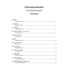 Yasuda, Martha - Folk Song Melodies For Violin Ensemble, 2nd Edition - Digital Download