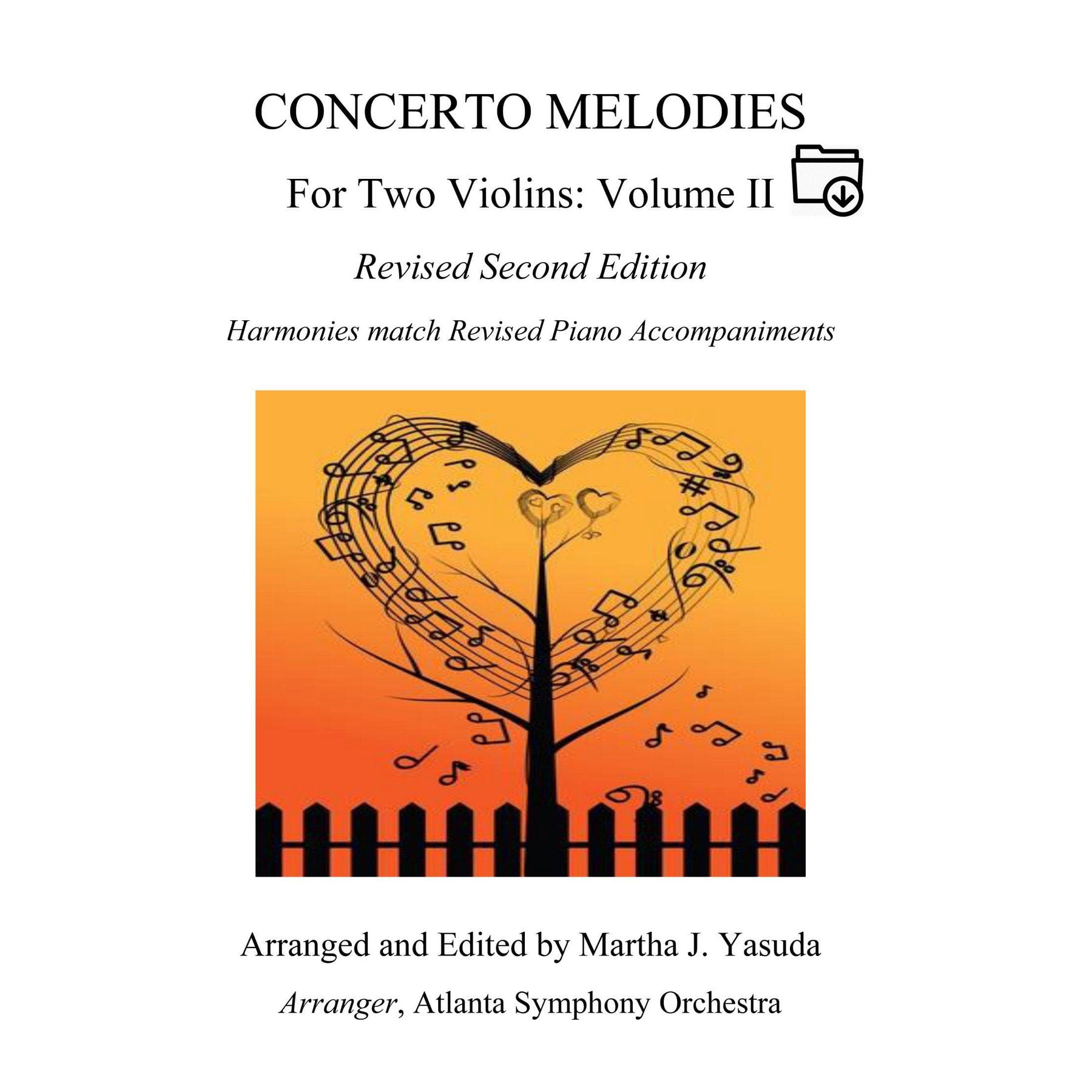 Yasuda, Martha - Concerto Melodies For Two Violins, Volume II, 2nd Edition  - Digital Download
