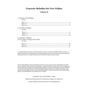 Yasuda, Martha - Concerto Melodies For Two Violins, Volume II, 2nd Edition  - Digital Download