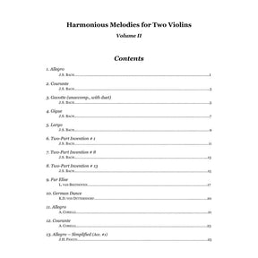 Yasuda, Martha - Harmonious Melodies For Two Violins, Volume II, 2nd Edition - Digital Download