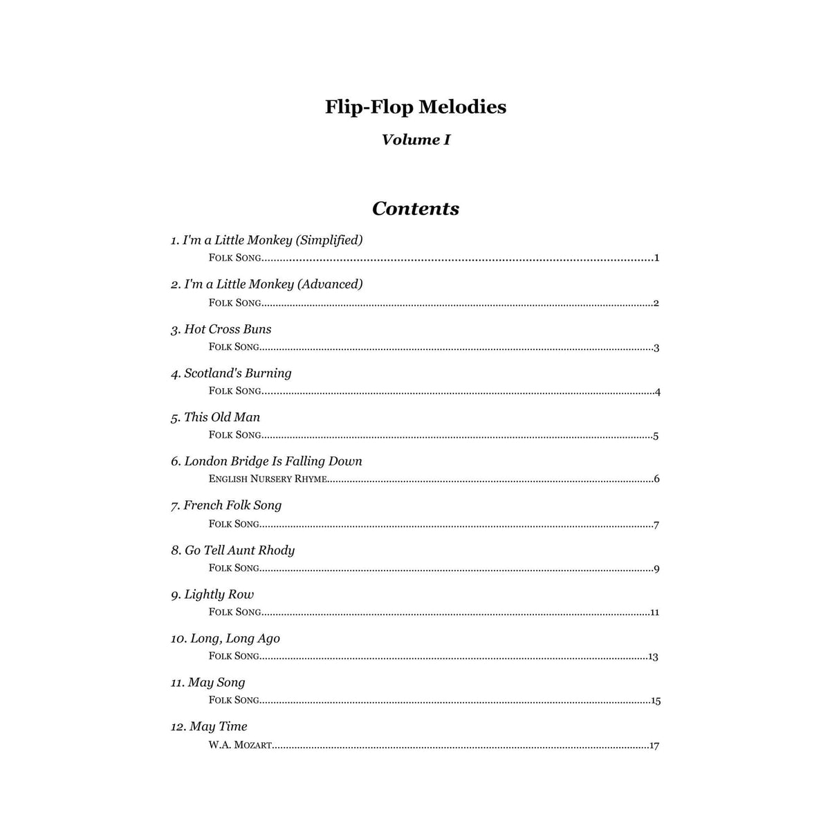 Yasuda, Martha - Flip-Flop Melodies For Cello and Violin, Volume I, 2nd Edition - Digital Download