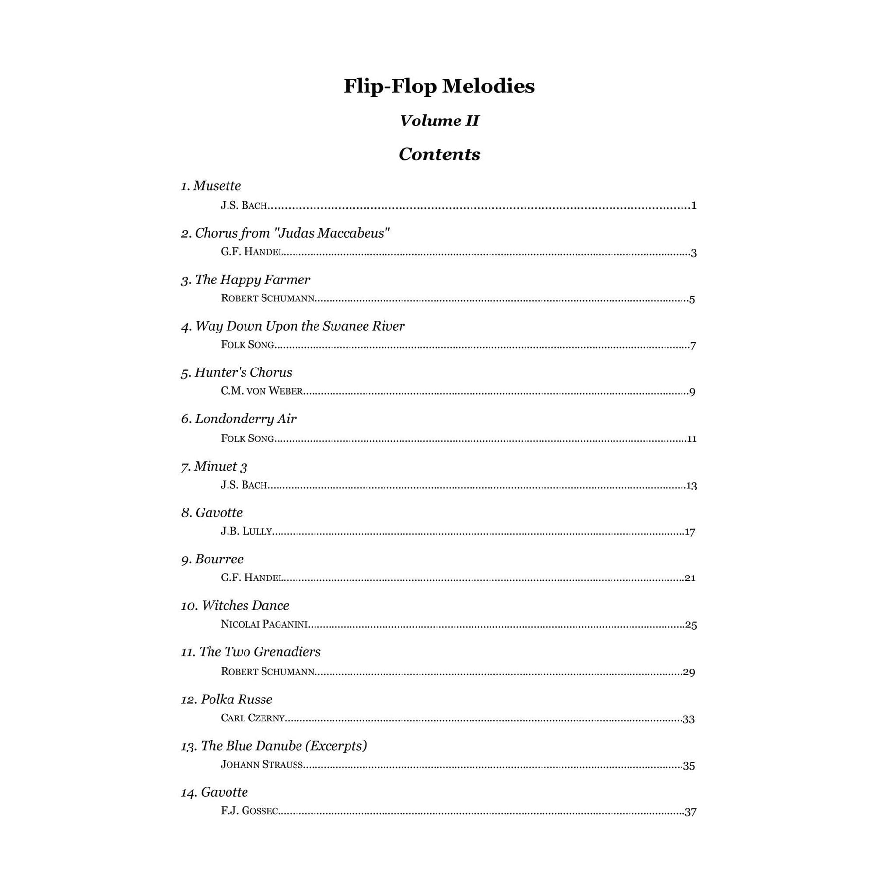 Yasuda, Martha - Flip-Flop Melodies For Cello and Violin, Volume II, 2nd Edition - Digital Download