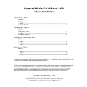 Yasuda, Martha - Concerto Melodies For Violin And Cello, Volume I, 2nd Edition - Digital Download
