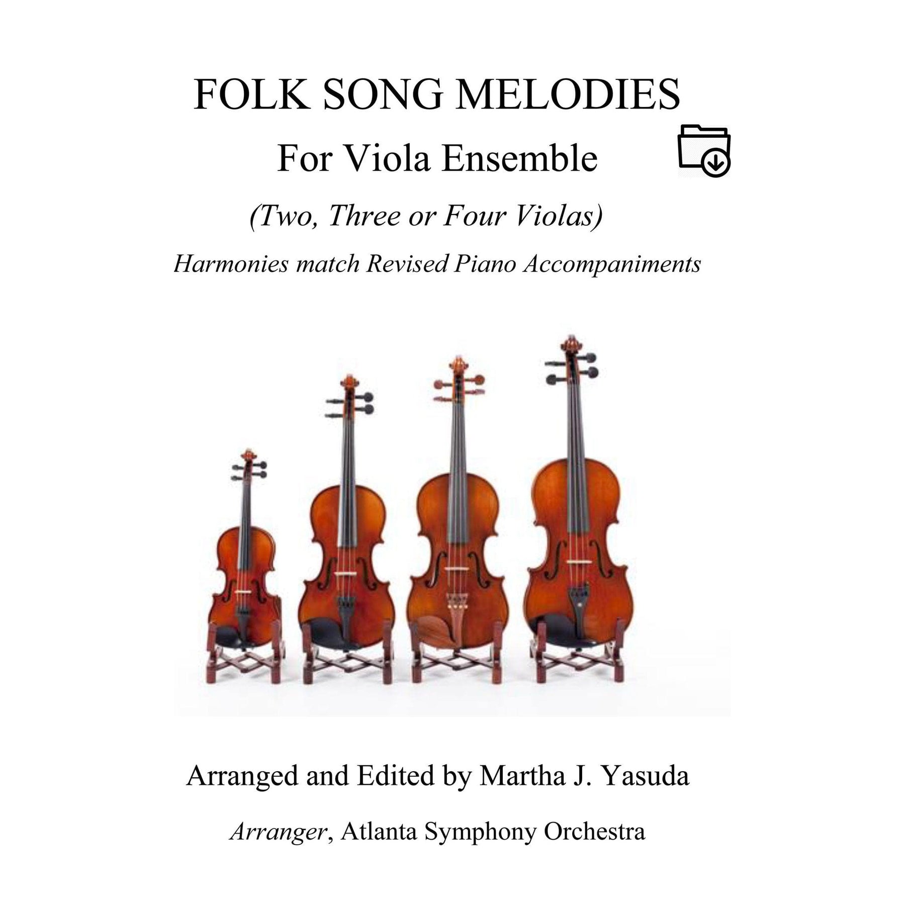 Yasuda, Martha - Folk Song Melodies For Viola Ensemble - Digital Download