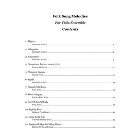 Yasuda, Martha - Folk Song Melodies For Viola Ensemble - Digital Download