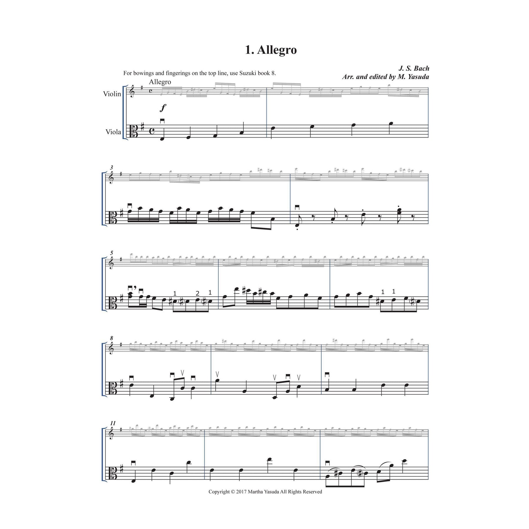 Yasuda, Martha - Harmonious Melodies For Violin and Viola, Volume II - Digital Download