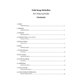 Yasuda, Martha - Folk Song Melodies For Viola (melody) And Cello (harmony) - Digital Download