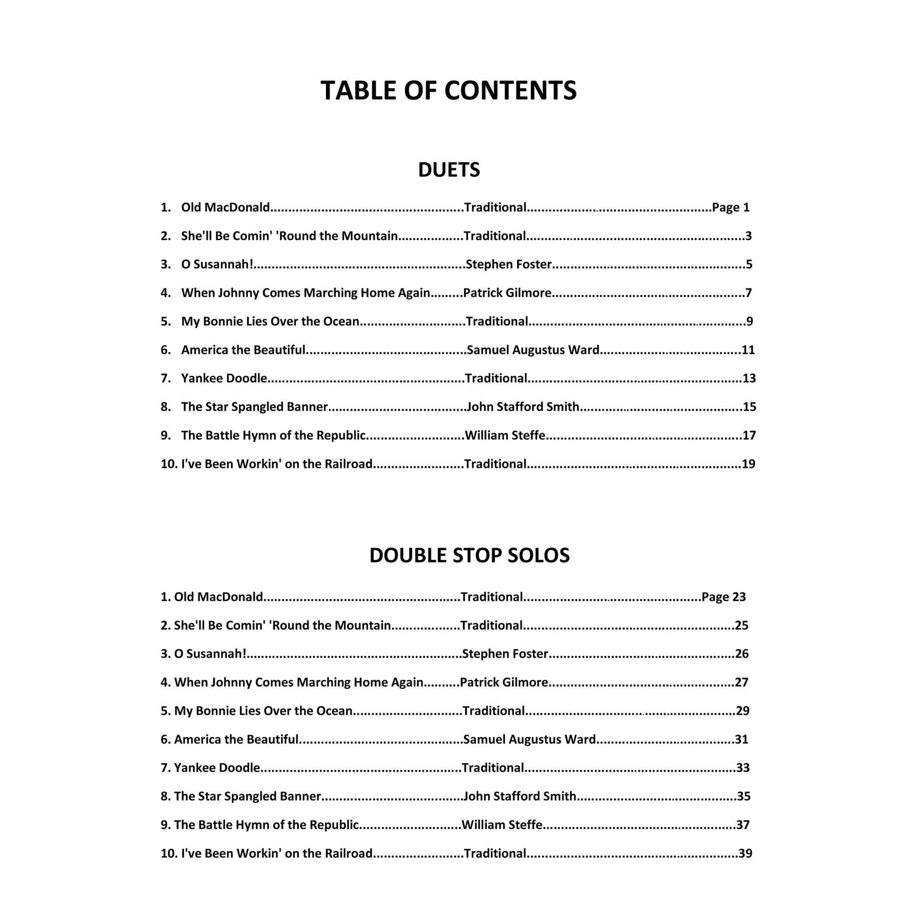 Yasuda, Martha - American Melodies: Double Stop Solos and Duets For Viola, Volume II - Digital Download