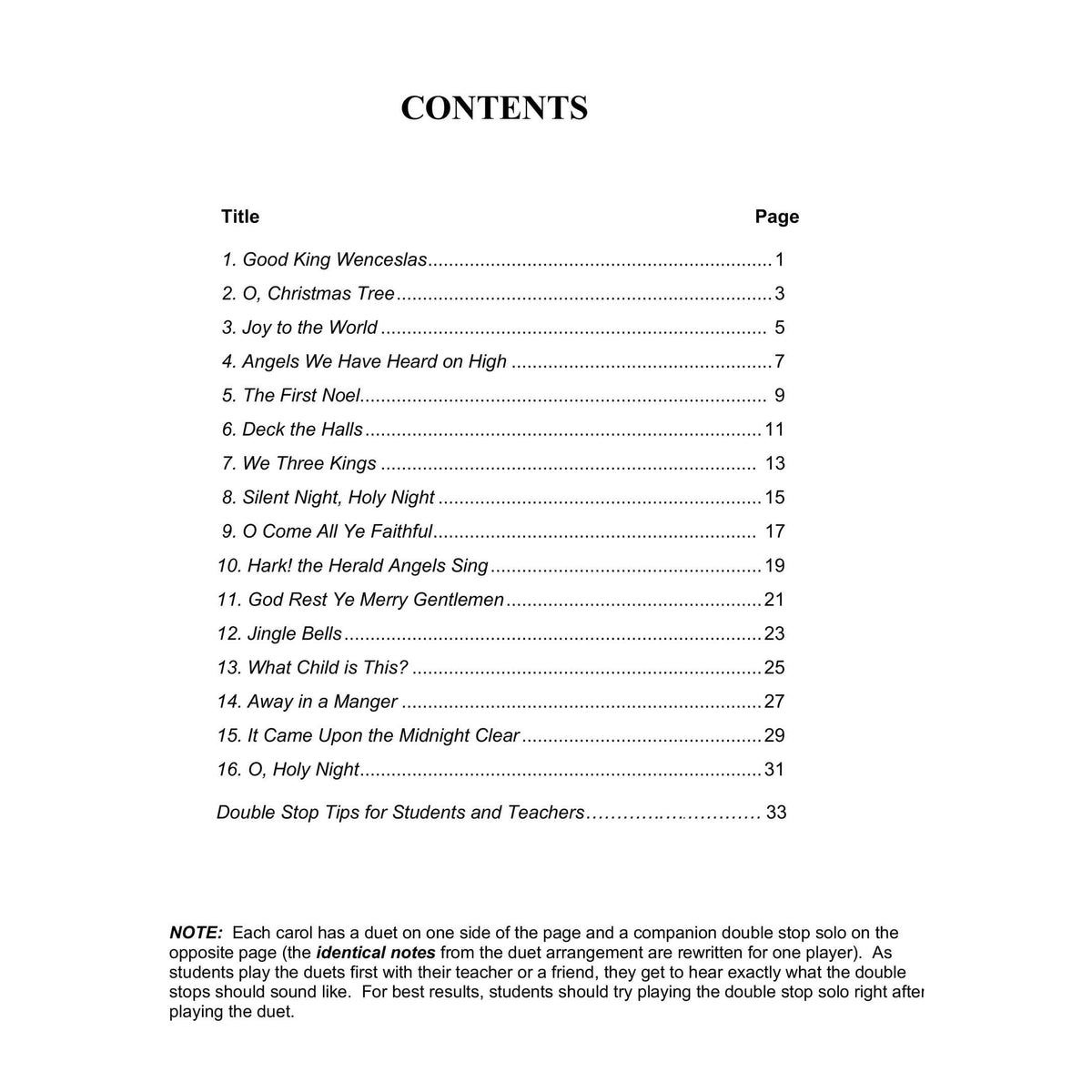 Yasuda - Christmas Melodies: Double Stop Solos & Duets For Violin, Volume I - Dig. DL