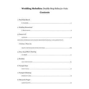 Yasuda, Martha - Wedding Melodies For Solo Viola - Digital Download