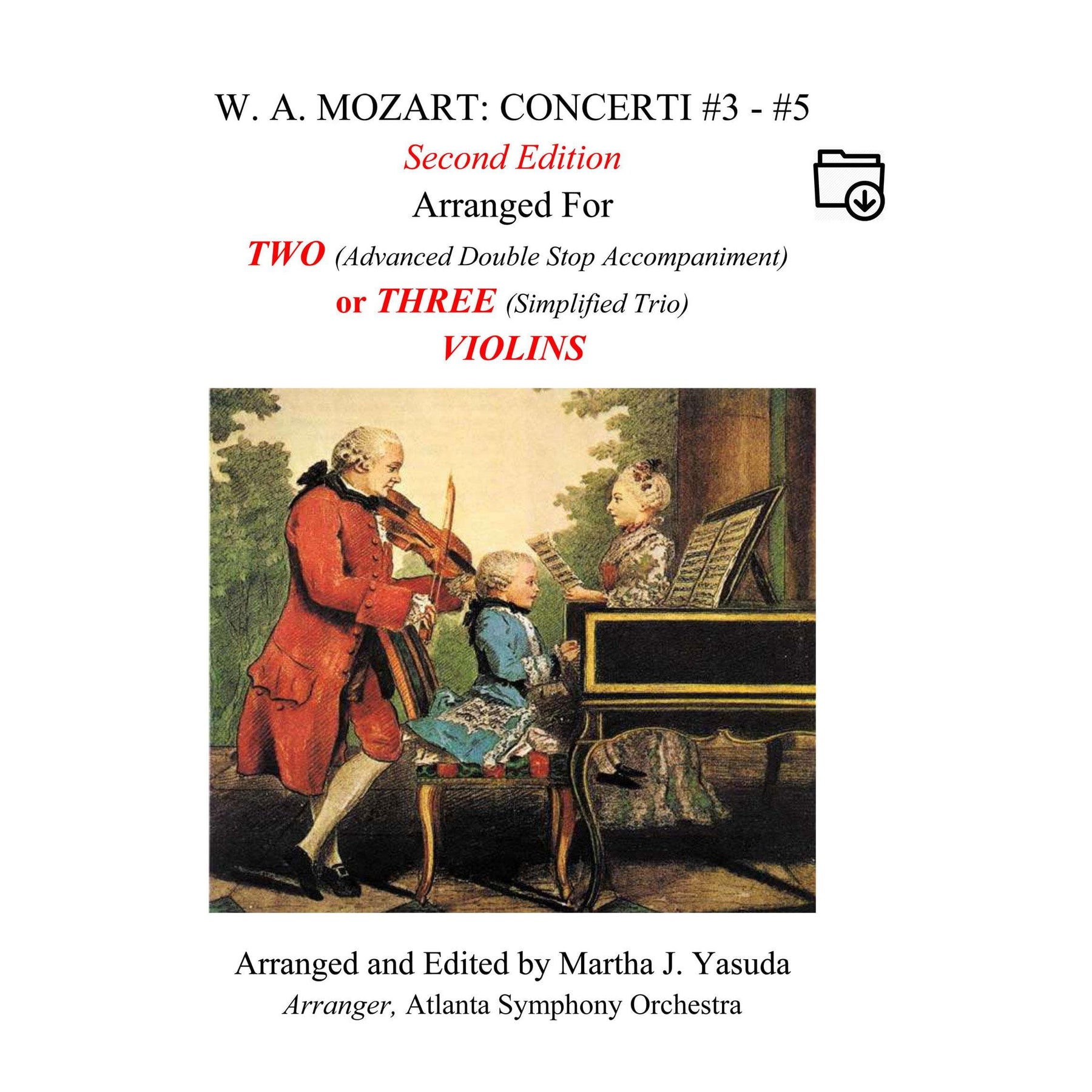 Yasuda, Martha - Mozart Concerti No. 3-5 for Two or Three Violins - Digital Download