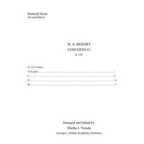 Yasuda, Martha - Mozart Concerti No. 3 for Two or Three Violins - Digital Download