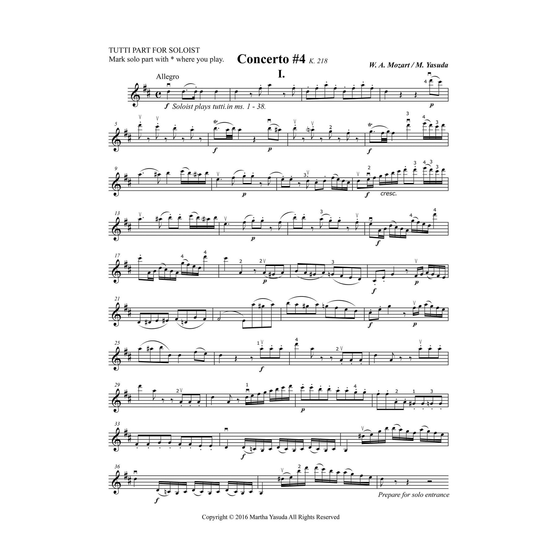 Yasuda, Martha - Mozart Concerti No. 4 for Two or Three Violins - Digital Download