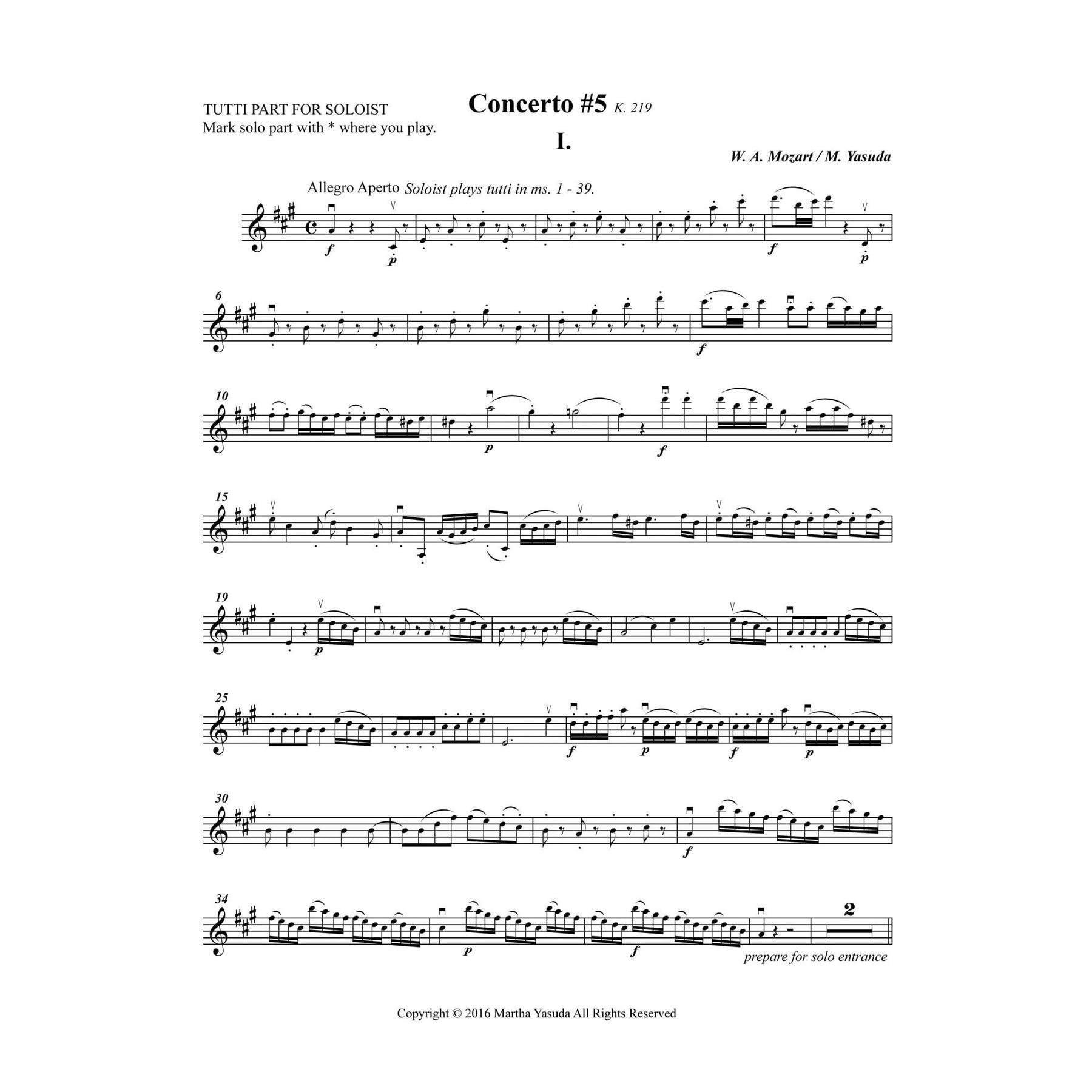Yasuda, Martha - Mozart Concerti No. 5 for Two or Three Violins - Digital Download
