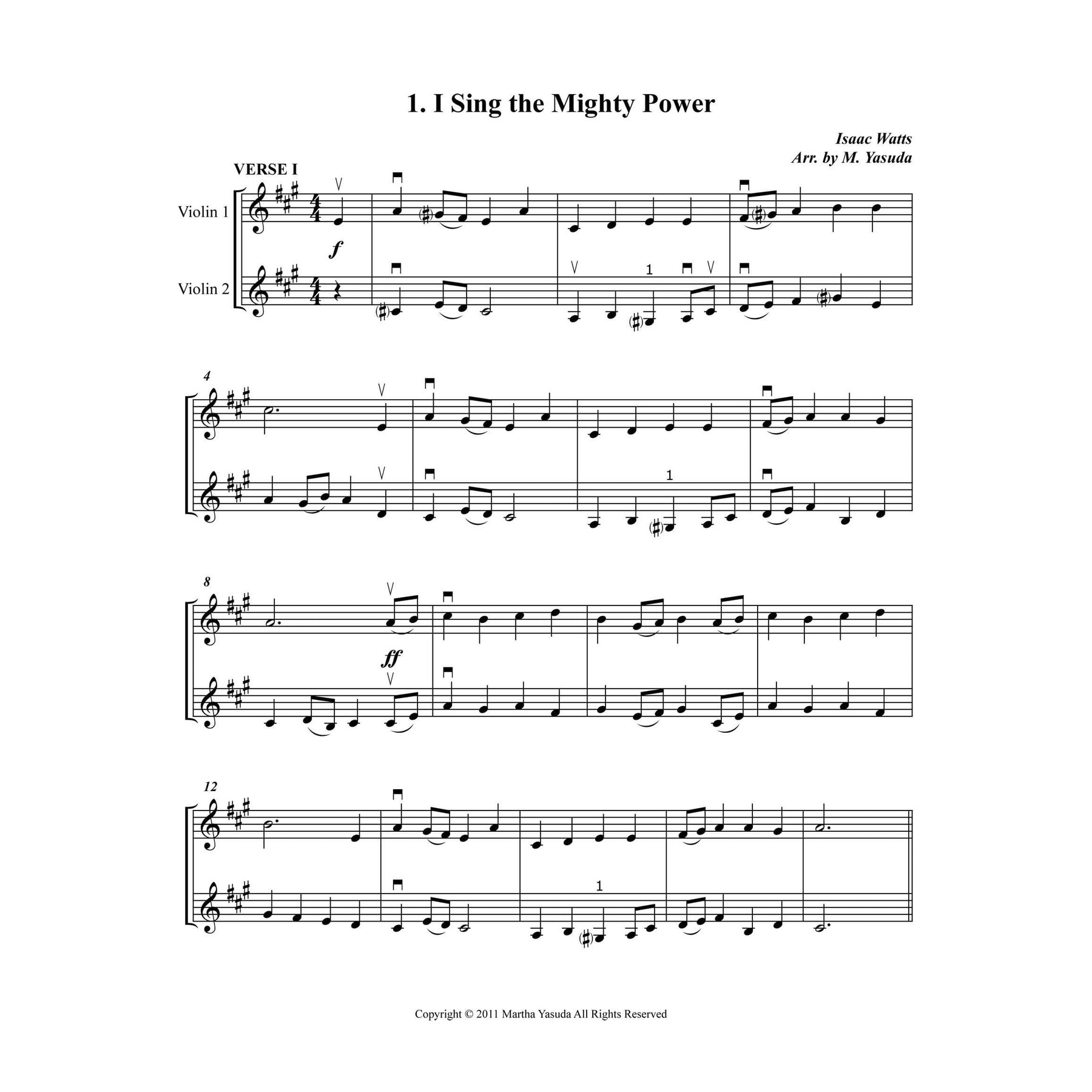Yasuda, Martha - Hymn Melodies For Two Violins, Volume II - Digital Download