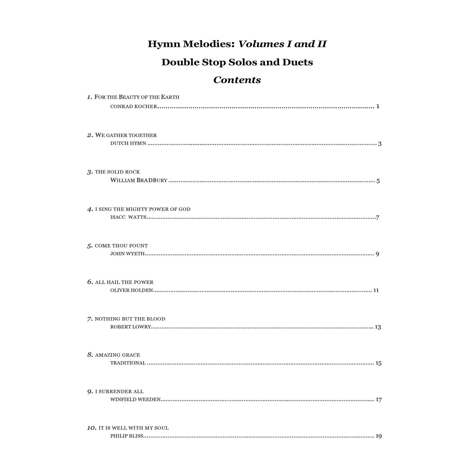Yasuda, Martha - Hymn Melodies: Double Stop Solos and Duets For Viola, Volume II - Digital Download