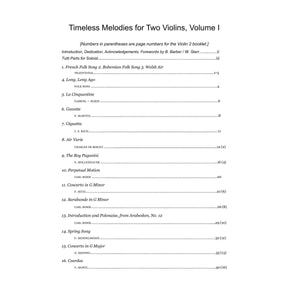Yasuda, Martha - Timeless Melodies For Two Violins, Volume I - Digital Download