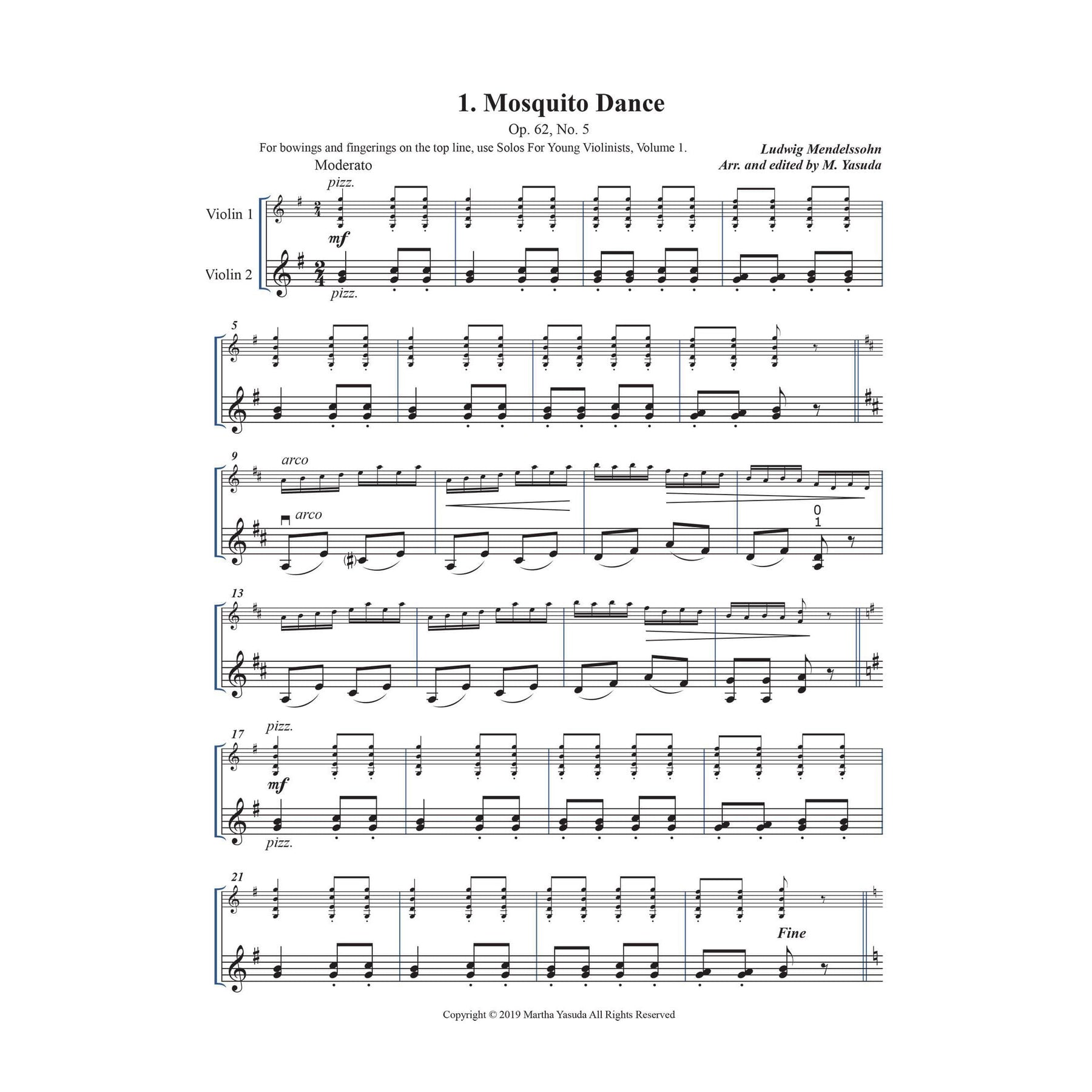 Yasuda, Martha - Timeless Melodies For Violin and Viola, Volume II - Digital Download