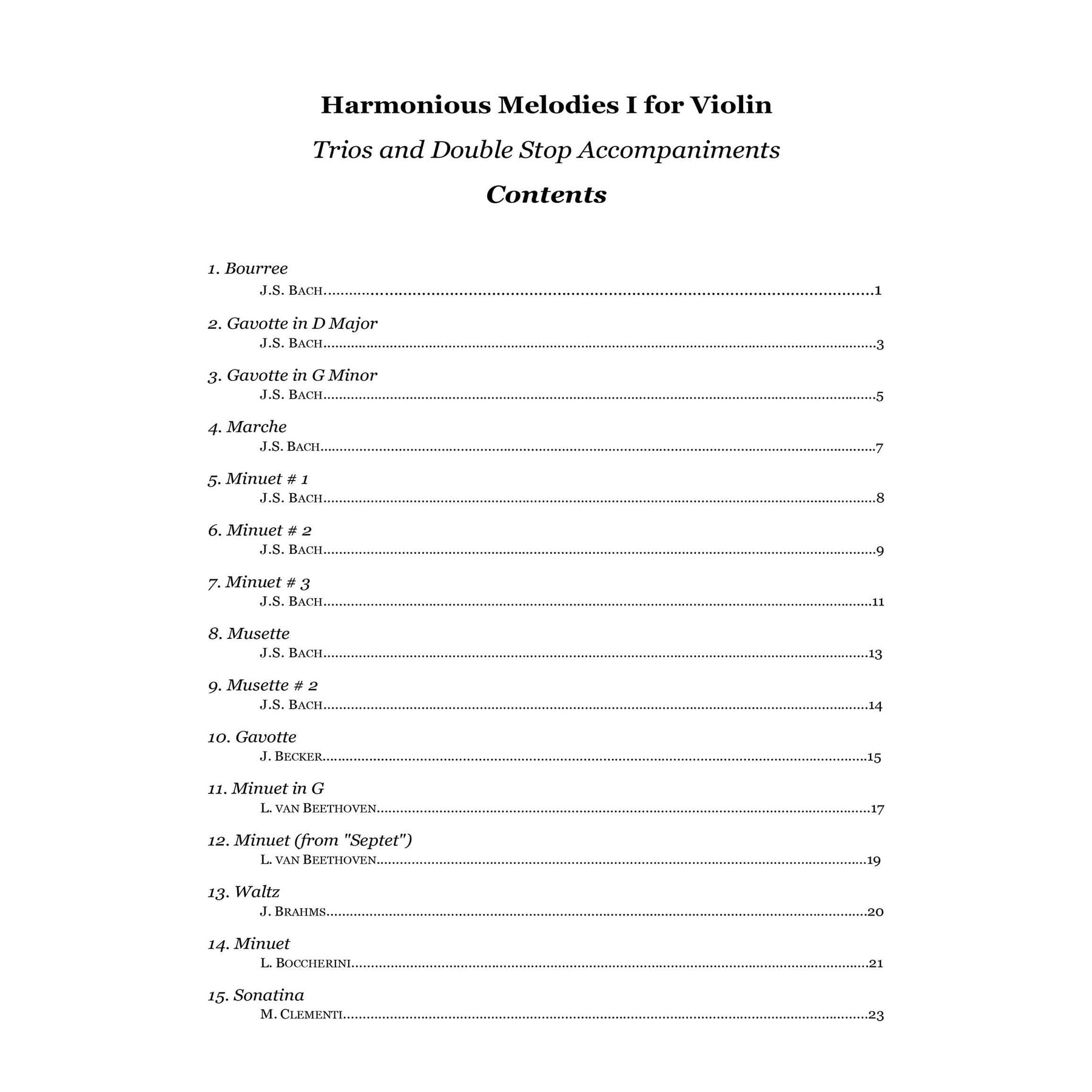 Yasuda - Harmonious Melodies for Violin, Volume 1: Trios & Double Stop Accoms - Dig. Download