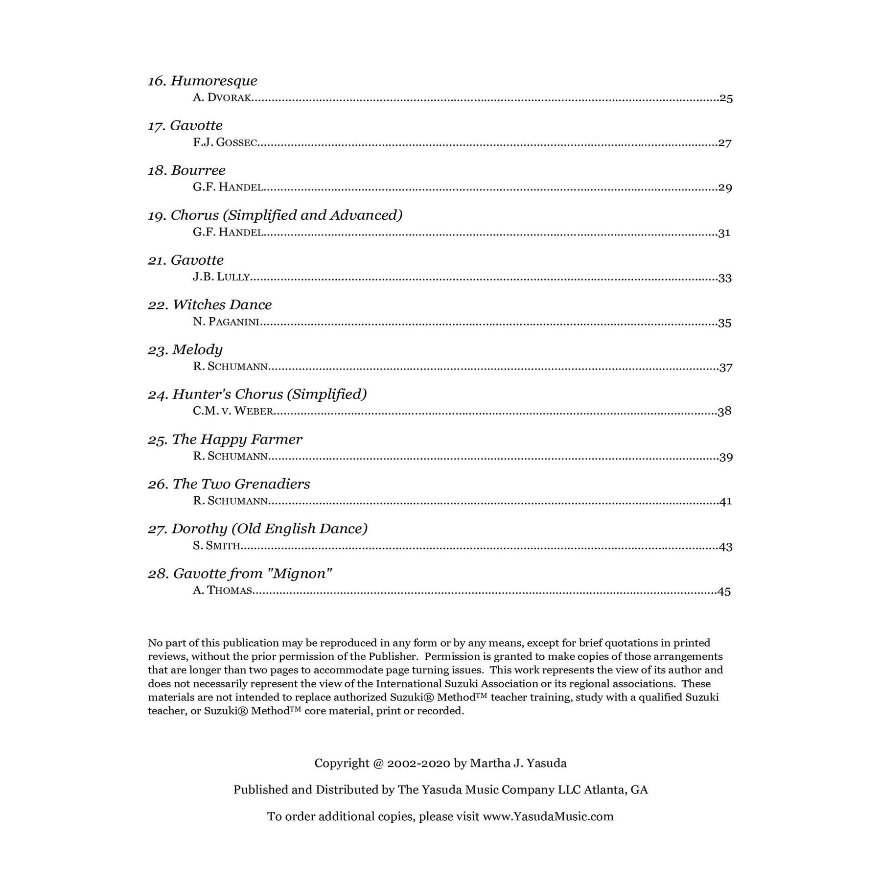 Yasuda - Harmonious Melodies for Violin, Volume 1: Trios & Double Stop Accoms - Dig. Download