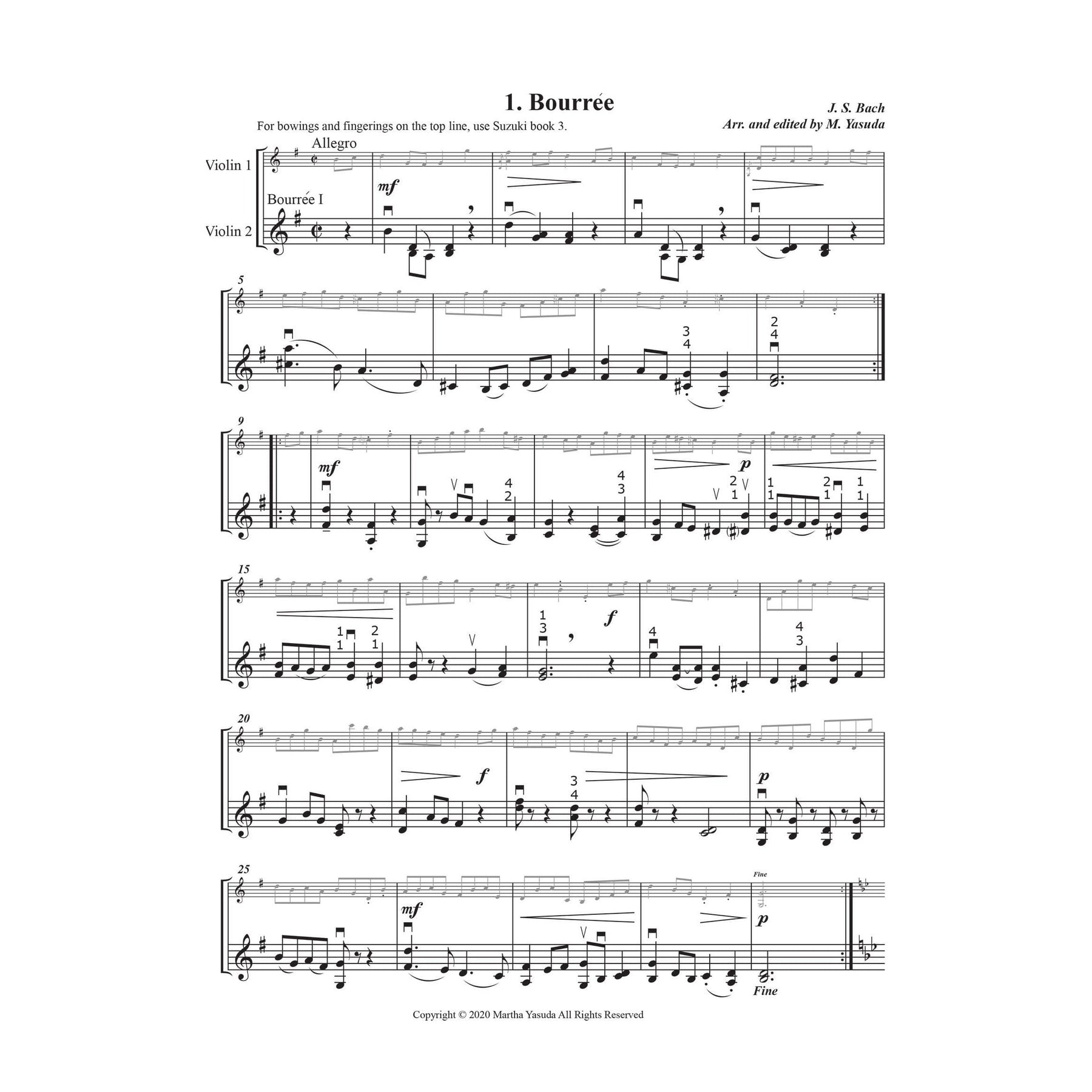 Yasuda - Harmonious Melodies for Violin, Volume 1: Trios & Double Stop Accoms - Dig. Download