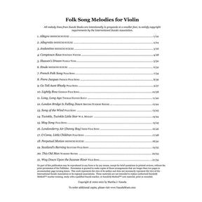 Yasuda, Martha - Folk Song Melodies For Violin: Advanced Double Stop Accompaniments and Simplified Trios - Digital Download