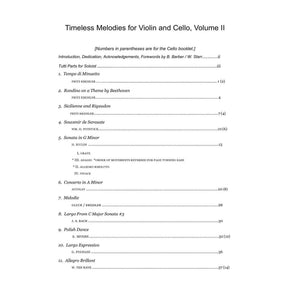 Yasuda, Martha - Timeless Melodies For Violin and Cello, Volume 2 - Digital Download