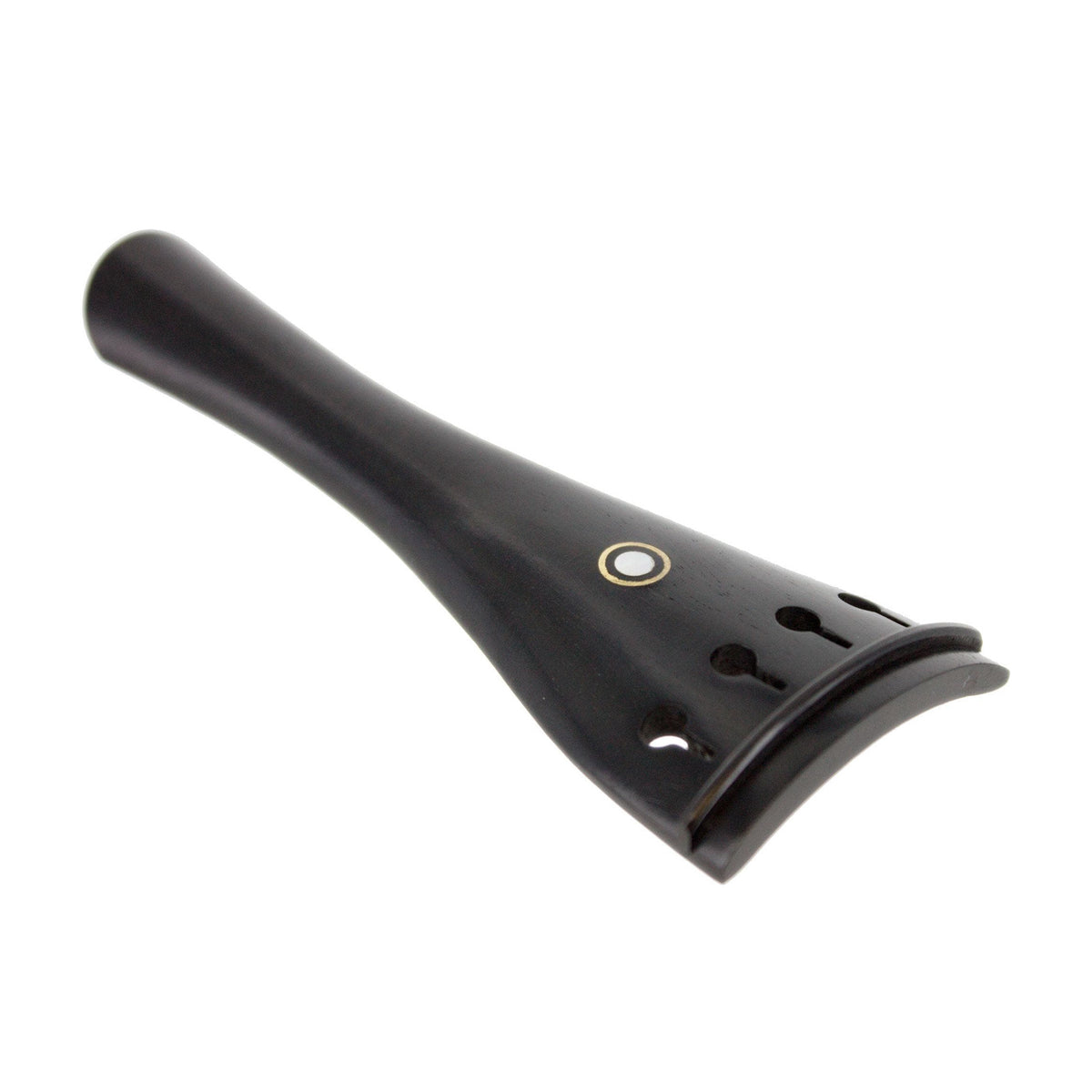 Ebony Violin Tailpiece - Gold Ring - Pearl Inlay