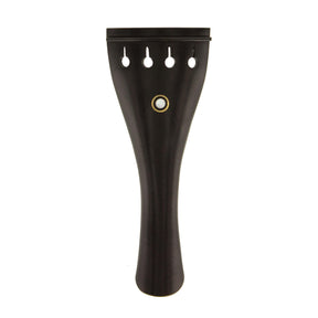Ebony Violin Tailpiece - Gold Ring - Pearl Inlay