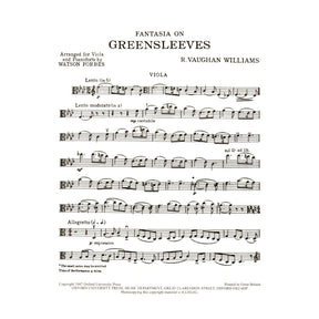 Vaughan Williams, Ralph - Fantasia On Greensleeves For Viola or Cello and Piano Published by Oxford University Press