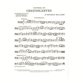 Vaughan Williams, Ralph - Fantasia On Greensleeves For Viola or Cello and Piano Published by Oxford University Press