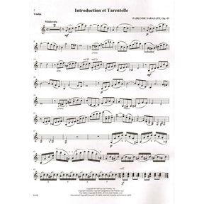 Sarasate, Pablo - Introduction and Tarantella Op 43 For Violin and Piano Published by Carl Fischer