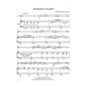 Sarasate, Pablo - Introduction and Tarantella Op 43 For Violin and Piano Published by Carl Fischer