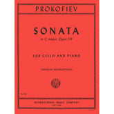 Prokofiev, Sergey - Cello Sonata in C Major, Op 119 - for Cello and Piano - edited by Rostropovich - International Music Company