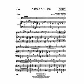 Borowski, Felix - Adoration for Violin and Piano - Arranged by Perlman - Fischer Edition
