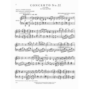 Viotti, GB - Violin Concerto No 22 in A Minor - Violin and Piano - edited by Gingold - International Music Company