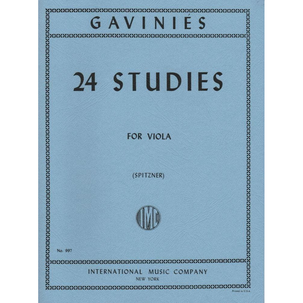 Gaviniès, Pierre - 24 Studies - Viola solo - edited by Spitzner - International Edition