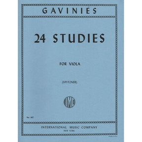 Gaviniès, Pierre - 24 Studies - Viola solo - edited by Spitzner - International Edition
