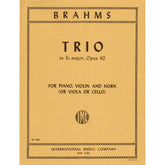 Brahms, Johannes - Trio in E-flat Major Op 40 for Violin, Viola/Cello and Piano - International Edition