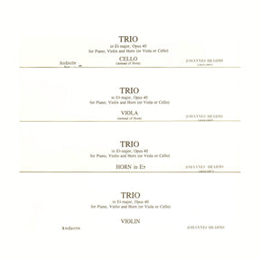 Brahms, Johannes - Trio in E-flat Major Op 40 for Violin, Viola/Cello and Piano - International Edition