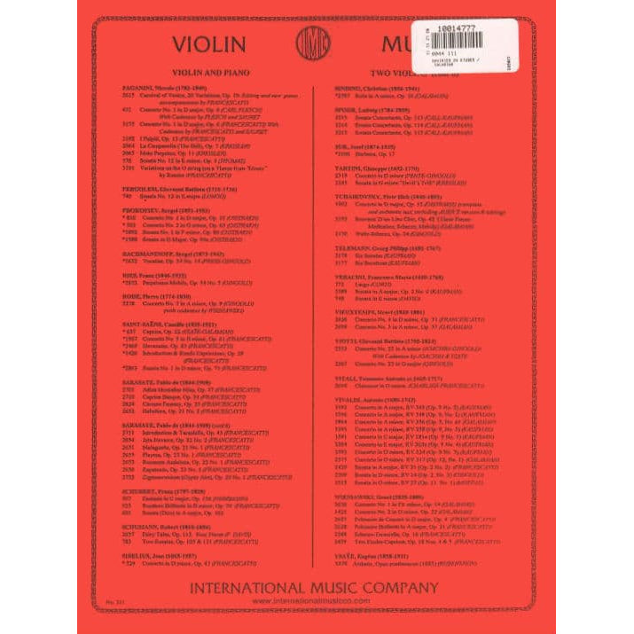 Gaviniès, Pierre - 24 Studies - Violin solo - edited by Ivan Galamian - International Edition
