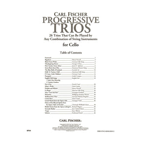Progressive Trios for Cello - 26 Trios for Any Combination of Stringed Instruments - Arranged by Doris Gazda - Carl Fischer Publication