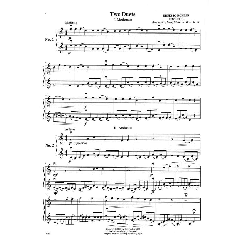 Progressive Duets Volume 2 - Violin Arranged by Doris Gazda Larry Clark Published by Carl Fischer