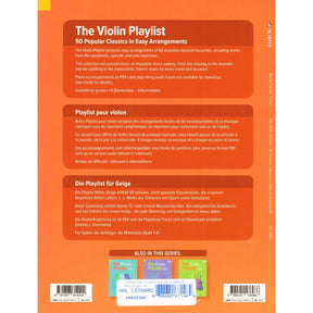 The Violin Playlist - 50 Popular Classics - arranged by Barrie Carson Turner - for Violin with Online Audio or Printable Piano Accompaniment - Schott