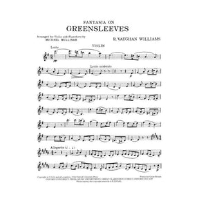 Vaughan Williams, Ralph - Fantasia On Greensleeves For Violin and Piano Published by Oxford University Press