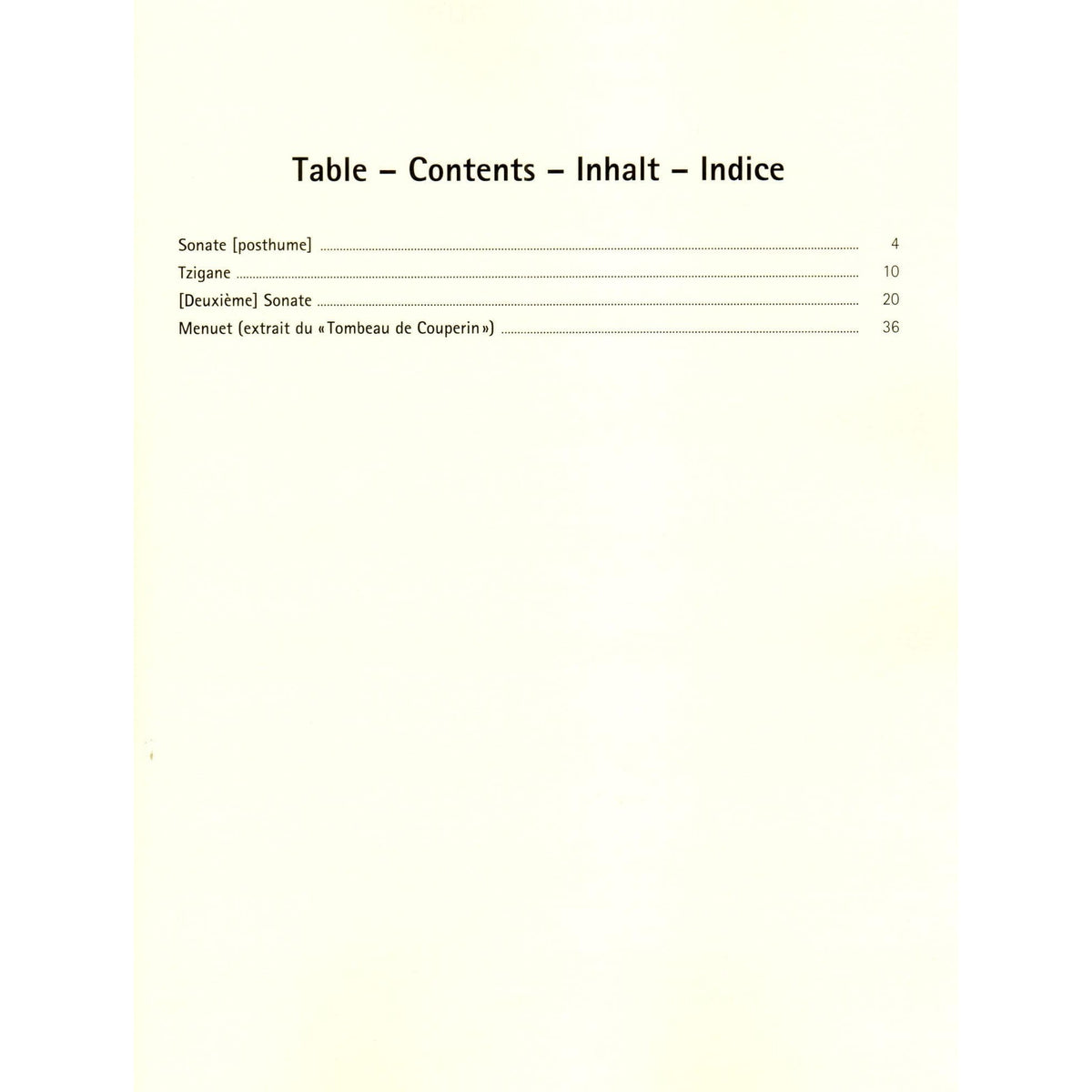 Ravel, Maurice - Collection for Violin: Volume II - for Violin and Piano - Durand