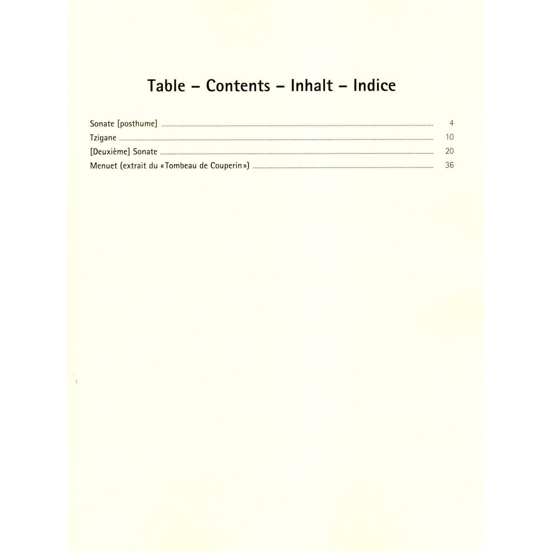 Ravel, Maurice - Collection for Violin: Volume II - for Violin and Piano - Durand