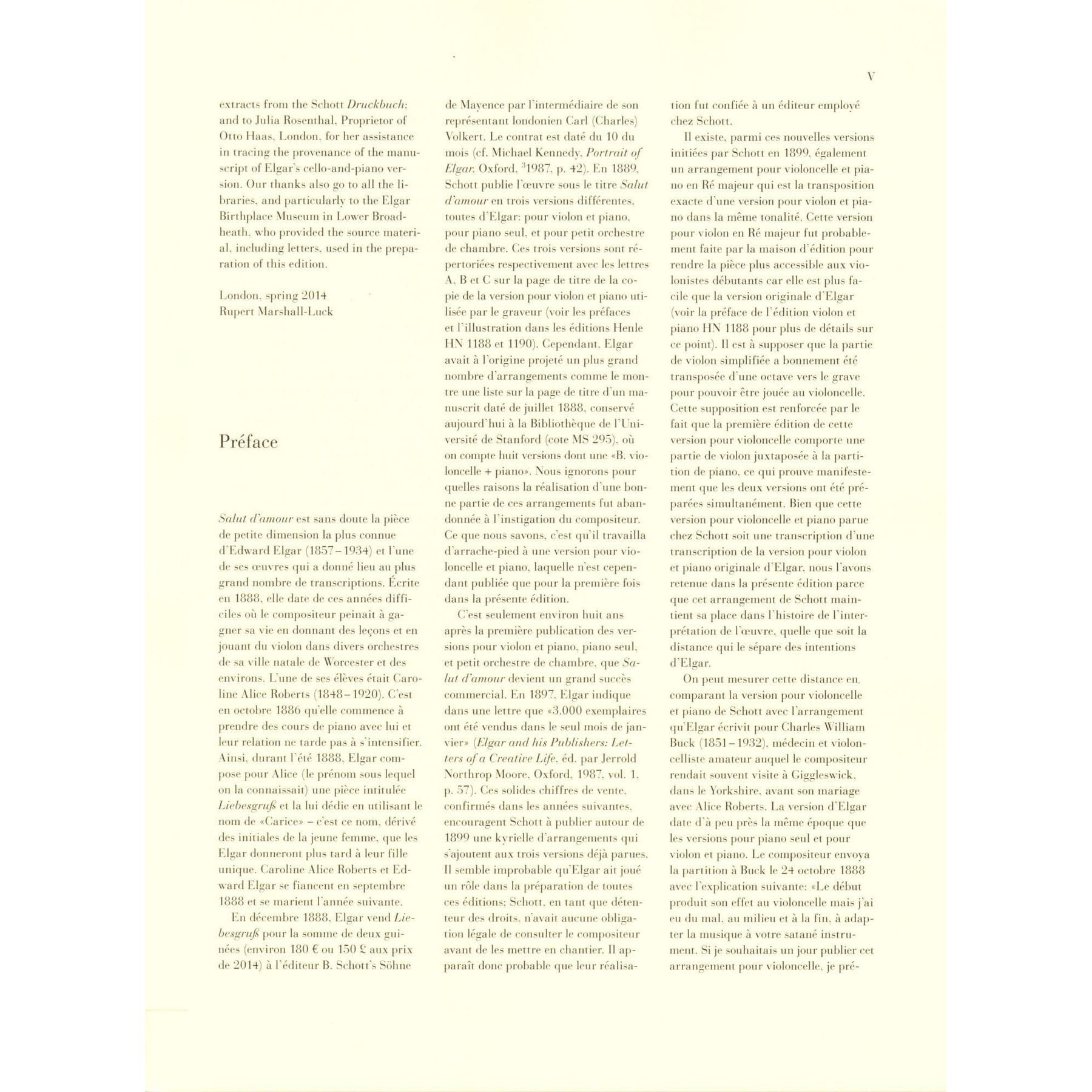 Elgar, Edward - Salut d'amour, Opus 12 - for Cello and Piano - edited by Rupert Marshall-Luck - G Henle URTEXT