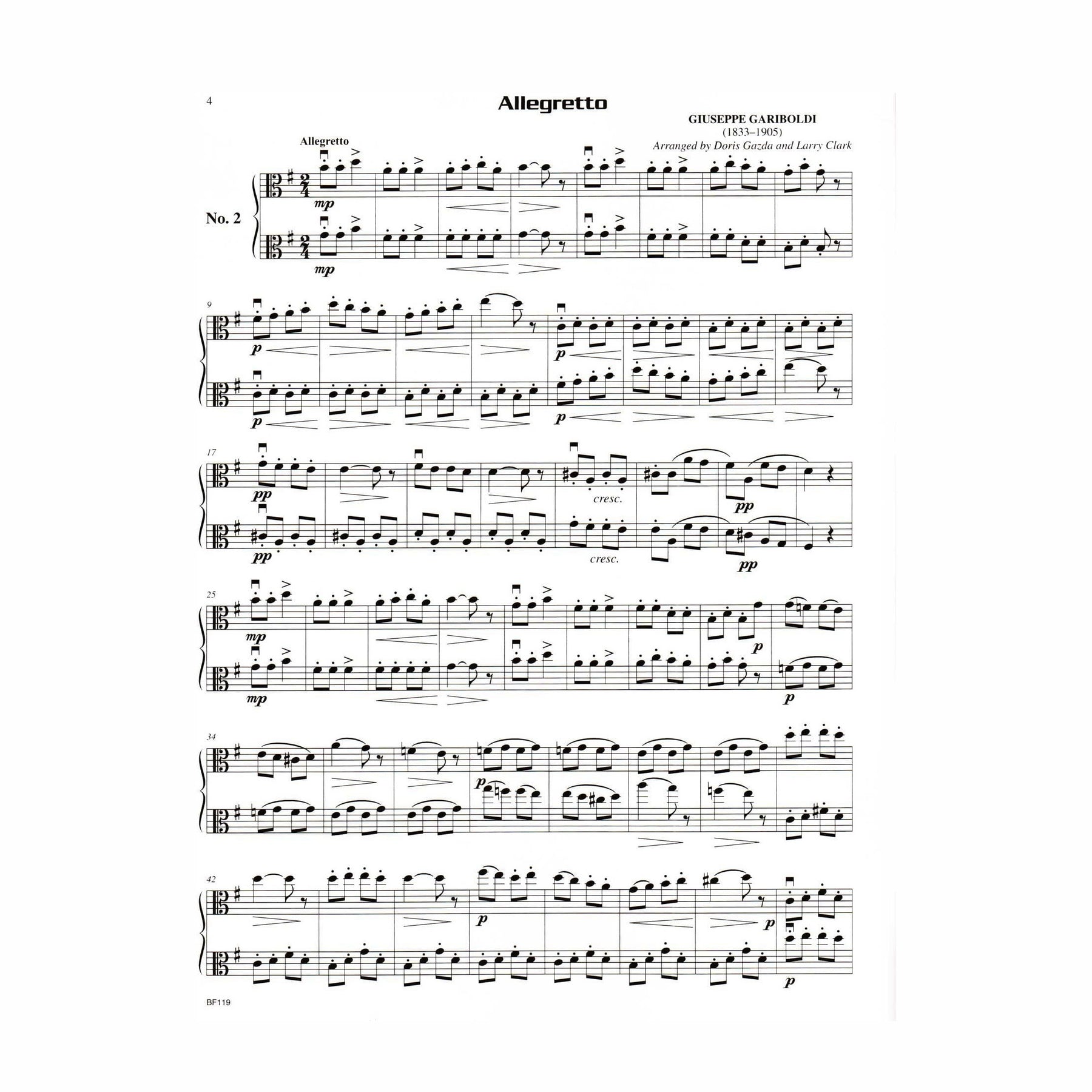 Gazda / Clark - Compatible Duets for Strings Volume II - Viola - Carl Fischer